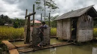 SUASANA SORE YANG TENANG, NYARI BELUT DI KAMPUNG NAMBAH BETAH, HAWA DINGIN PEDESAAN SUNDA JAWA BARAT