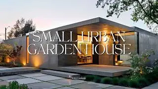 Modern Minimalist Small Urban Garden House Design with Concrete Walls