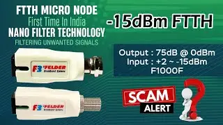 Powerless Passive FTTH -15dBm Working ? First time in India - Nano Filter Technology | URUTTU SCAM