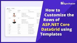 How to Customize the Rows of ASP.NET Core Grid using Templates