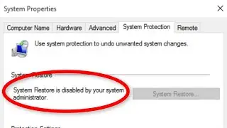 System restore is disabled by your system administrator [Windows 10]