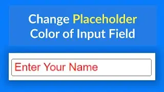How to change Placeholder Color in HTML using CSS [EASY]