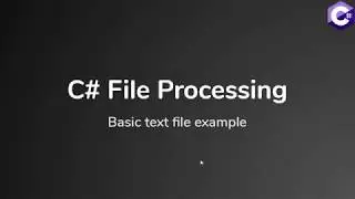 Building a simple text file processing application with C# Window Form App