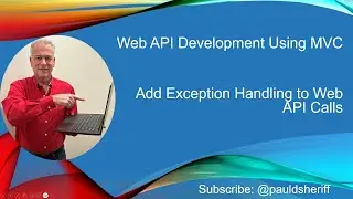 Lesson 8: Add Exception Handling to MVC Web API Calls