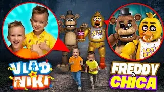 Drone Catches FREDDY FAZBEAR AND CHICA CHASING VLAD AND NIKI IN REAL LIFE!! *FNAF IN REAL LIFE*