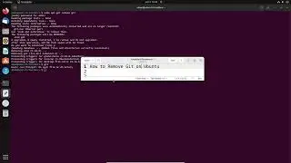 How to Remove Git on Ubuntu