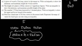 9-1 GCSE Maths - Intervals using Inequalities (Upper and Lower Bounds Accuracy)