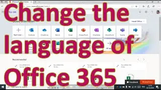 Change the language of your Office 365 account