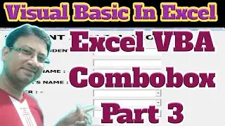 Visual Basic In Excel | Excel Vba Userform Combobox Part 3