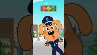 Learn Traffic Safety with Sheriff Labrador #shorts #kidscartoon