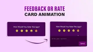 How to Create Feedback Card With Animation | HTML CSS JavaScript Tutorial