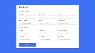 Responsive Registration Form in HTML CSS & JavaScript