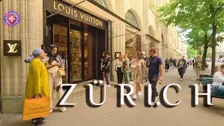 SWITZERLAND ZURICH ✨ Stroll around BAHNHOFSTRASSE from Main Station & Hotel Schweizerhof 4K