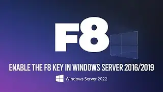 How to enable the F8 key in Windows Server 2016 2019 if Windows does not start Tutorial