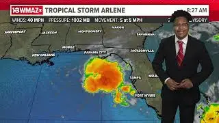 Tropical Storm Arlene forms in the Central Gulf