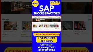 SAP SuccessFactors LMS Training Step by Step Online Tutorial Class 29 2025#sapsuccessfactorstraining