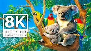 TOP BEAUTIFUL ANIMALS 8K ULTRA HD 120FPS | with Catchy Cinematic Music (Colorful Animal Life)