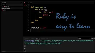 Ruby:  A Quick Learn For Programmers Who Want To Switch