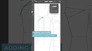 39/49 Adding Notches - Digital #patternmaking in #adobeillustrator #patterncutting #fashiondesign