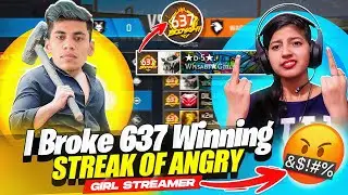 First Time Break 637 Winning Streak😱Angry Girl Crying Vs UG Ayush😡!!