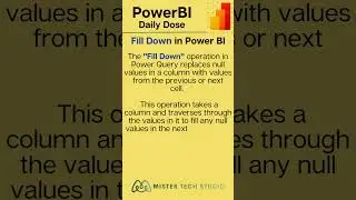 Fill Down in Power BI | PowerBI Desktop | 