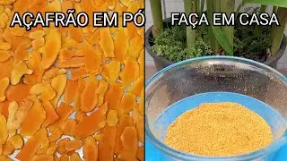 Como fazer o Pó do Açafrão da Terra em Casa