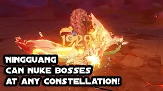 Ningguang: Nuking Bosses without using Skill or Burst - Genshin Impact