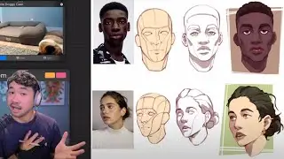 🎨 how to draw Faces easily EVERY TIME! 🚀  [🔴 LIVE ]