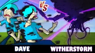 (me) Dave vs. Wither Storm | Minecraft (THIS IS EPIC!)