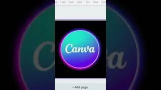 Easy Glowing Neon Effect With Canva #shorts