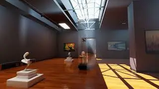 Art Gallery Showroom interior. Unity Asset