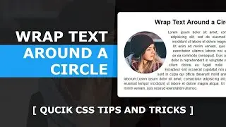 Wrap circle text around image in CSS | using shape outline | flowing text around an image tutorial