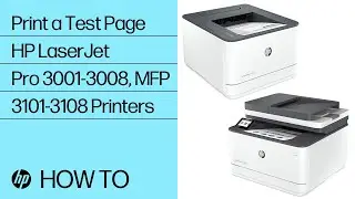 How to print a Test Page | HP LaserJet Pro3001/e-3008/e & MFP 3101/e-3108/e Printers | HP Support