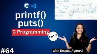 How to Print a String in C | printf vs puts() in C | String in C Part-2 #64