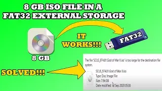 How To Fit Large ISO file into FAT32 Storage