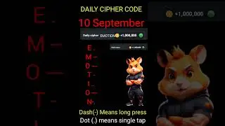 10 September hamster Kombat daily cipher code today #ciphercode #hamsterkombat