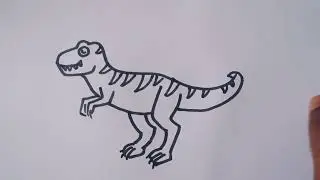 How to draw a Dinosaur  drawing  🦖 easy drawing step by step