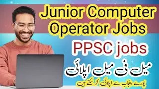 Junior Computer Operator Jobs In Punjab through PPSC - 80k Salary Apply Men and Women