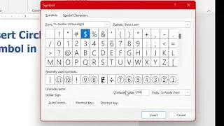 How to insert Circle Number Twelve Symbol in MS Word