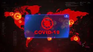 Coronavirus Covid 19 alert OB World Map outbreak, breaking news, warning text on