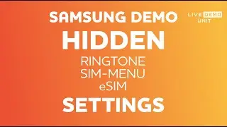 These ordinary settings are hidden on Samsung Live Demo Unit phones.