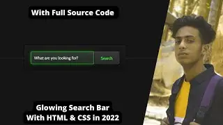 Glowing Search bar with html and css in 2022 + full source code by jishaansinghal