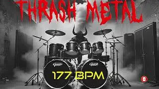 Thrash Metal Style Drum Track 177 Bpm (Free WAV & Midi)