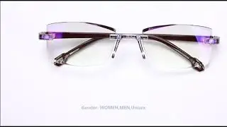 FG Men Rimless Reading Glasses Bifocal Distant