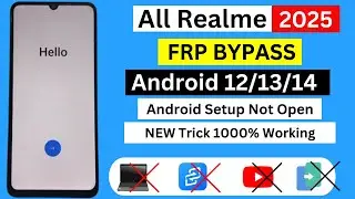 All Realme FRP Bypass Android 12/13/14 | New Solution 2025 | All Realme Google Account Bypass No Pc