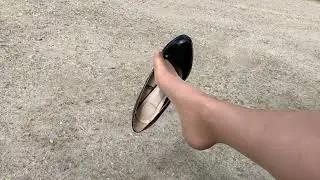 Crossdressing shoe play