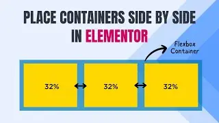 How to reduce or set specific width to Elementor flexbox container and place them side by side