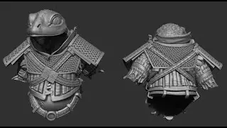 Sculpting ZBrush Frog Witcher Armor 02