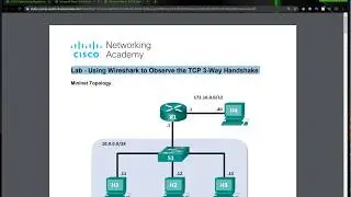 Observe 3 way handshake using wireshark | ccna Cyberops labs chapter 4