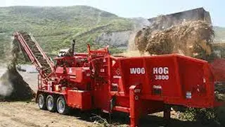 Amazing Modern Wood Chipper Machines Technology, Fastest Powerful Tree Shredder Machines